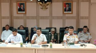 Konferensi Pers Bapanas, BPOM dan Barantina terkait hasil uji keamanan buah Anggur Impor jenis Shine Muscat/Foto : Farizzy InfoPublik