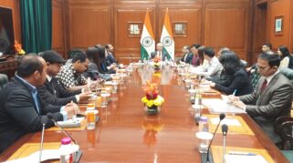 13 jurnalis Asia Tenggara dalam ASEAN-India Media Exchange Visits 2018-2024 saat berkunjung ke Kementerian Luar Negeri India, Kamis (28/11/2024)