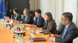 Menkomdigi Meutya Hafid dan Jajaran saat menghadiri IDDC 2024 di Belin Jerman (Humas Komdigi)