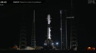 Peluncuran Satelit Nusantara Lima oleh Roket Falcon 9 SpaceX di Cape Canaveral, Florida, Amerika Serikat. (Streaming Website SpaceX)