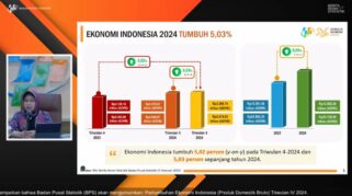 Plt. Kepala BPS Amalia Adininggar Widyasanti menjelaskan soal perrumbuhan ekonomi nasional. (Foto: Tangkapan Layar Youtube BPS)