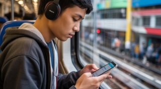 Kemudahan akses melalui gawai membuat platform pembelajaran bahasa asing digital menjadi pilihan favorit pelajar untuk belajar secara fleksibel, bahkan saat di perjalanan sekalipun. (AI)