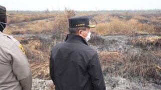 Bupati Kapuas cek karhutla di areal terdampak kebakaran hutan dan lahan Kecamatan Kapuas Murung dan Dadahup
