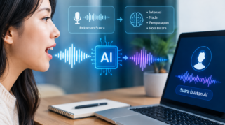 AI membuat suara manusia dengan voice cloning