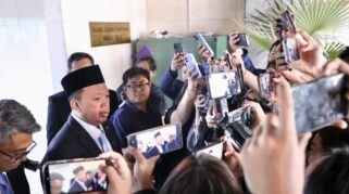 Menteri ATR/BPN Nusron Wahid saat memberikan keterangan pers di Jakarta