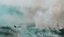 Pesawat tempur f-16 pantau titik karhutla di Riau