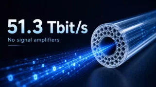Hollow-core fiber untuk transmisi data 51,3 Tbps