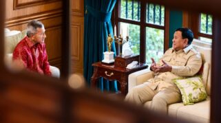 Presiden Prabowo Subianto menerima permohonan pertemuan Menlu Singapura, Vivian Balakrishnan di kediamannya di Hambalang, Kabupaten Bogor, Provinsi Jawa Barat, pada Rabu (28/10/2026). (Foto: BPMI Setpres/Laily Rachev)