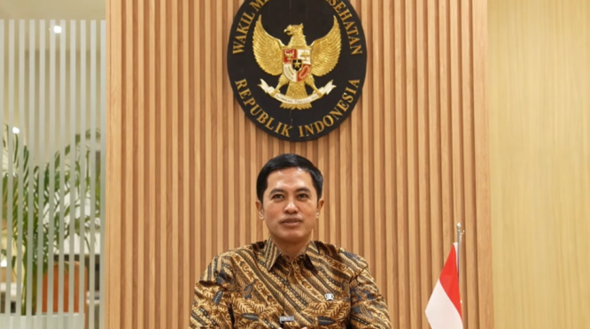 Wakil Menteri Kesehatan Dante Saksono Harbuwono dalam kegiatan terkait kesehatan lansia