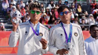 Pasangan voli pantai Indonesia Bintang dan Sofyan di Asian Games 2026